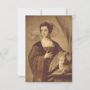 Saint Agnes by Alonso Cano Thank You Card