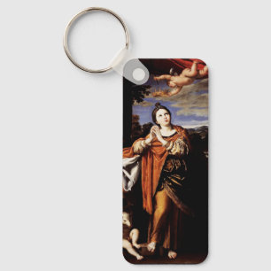 Saint Agnes by Domenico Zampieri Key Ring