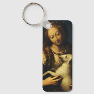 Saint Agnes by Orsola Maddalena Caccia Key Ring