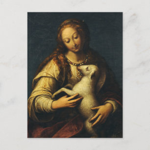 Saint Agnes by Orsola Maddalena Caccia Postcard