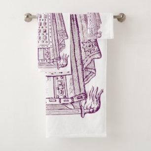 Saint Agnes of Rome greek mosaic Bath Towel Set