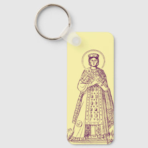 Saint Agnes of Rome greek mosaic Key Ring