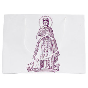 Saint Agnes of Rome greek mosaic Large Gift Bag