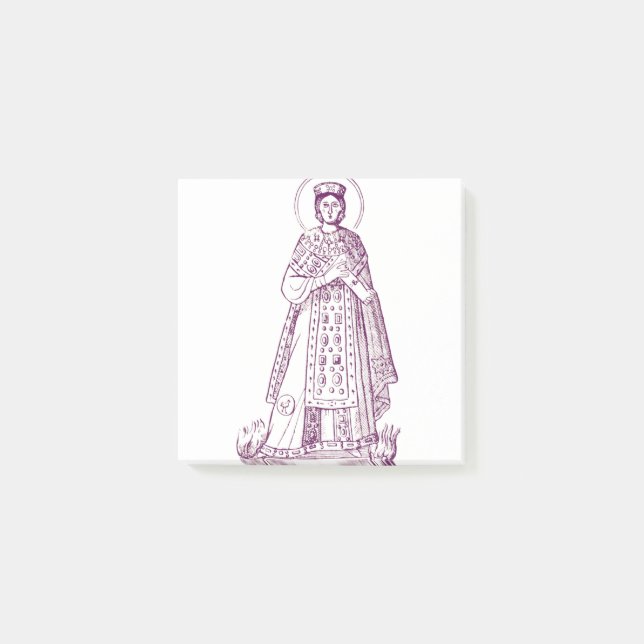 Saint Agnes of Rome greek mosaic Post-it Notes (Front)
