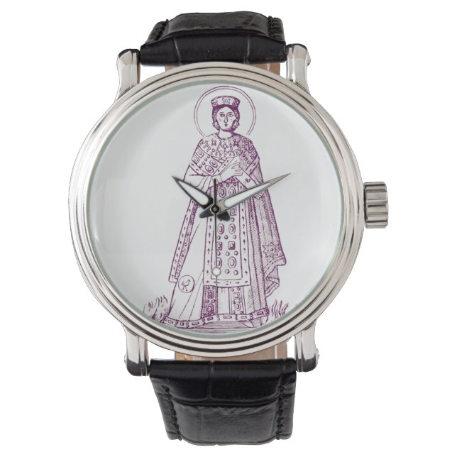 Saint Agnes of Rome greek mosaic Watch (Front)