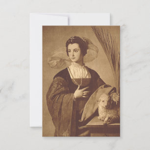 Saint Agnes of Rome Heavenly Bridegroom Holy Card