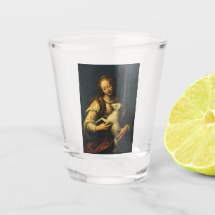 Saint Agnes Pure Witness of Christ Shot Glass