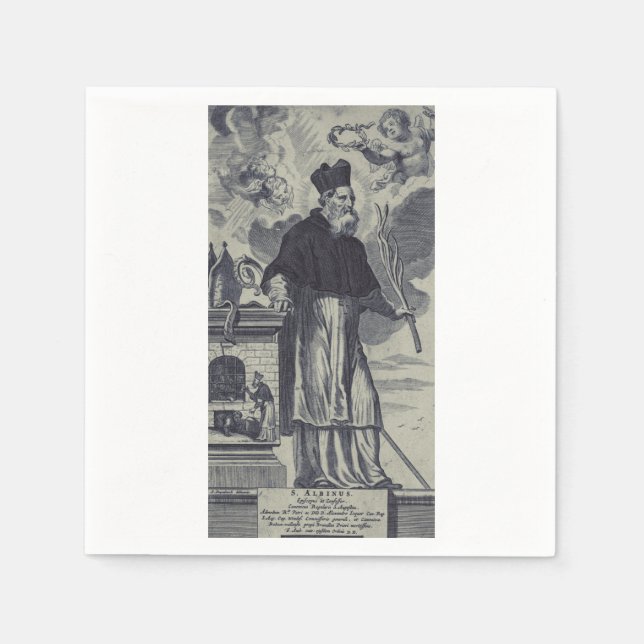 Saint Albinus of Angers Napkin (Front)