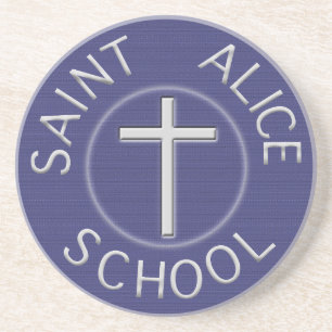 Saint Alice School Traditional Patch  Coaster