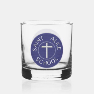 Saint Alice School Traditional Patch  Whiskey Glass