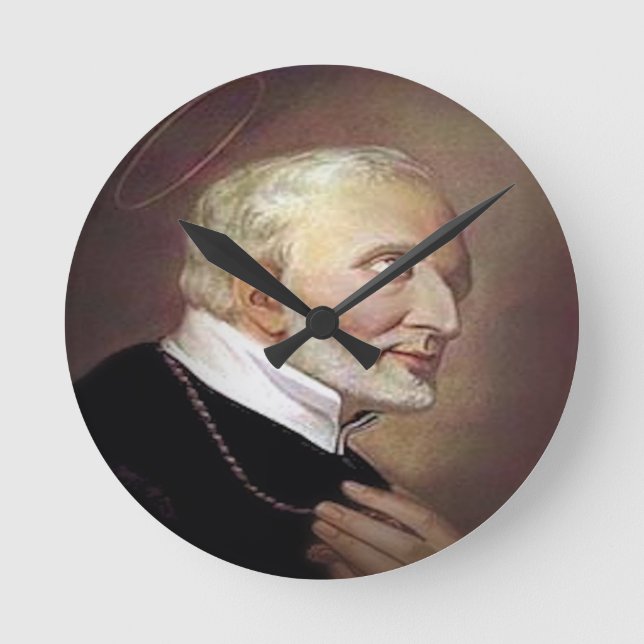 Saint Alphonsus Liguori Round Clock (Front)