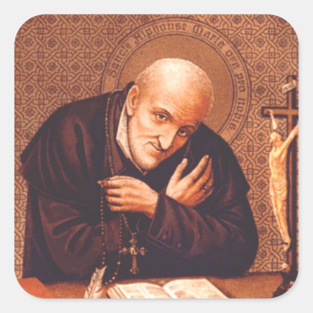 Saint Alphonsus Liguori Square Sticker (Front)