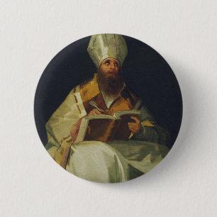 Saint Ambrose by Francisco de Goya 6 Cm Round Badge