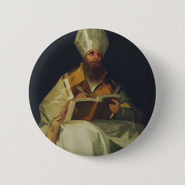 Saint Ambrose by Francisco de Goya 6 Cm Round Badge (Front)