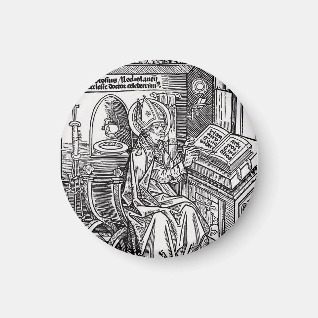 Saint Ambrose of Milan  Magnet (Front)