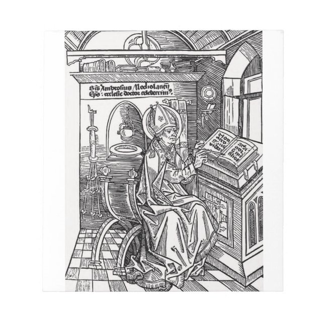 Saint Ambrose of Milan Notepad (Front)