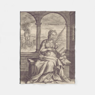 Saint Anastasia Christian saint and martyr Fleece Blanket