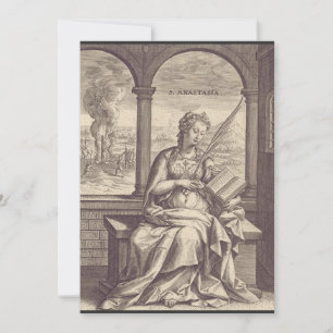 Saint Anastasia Christian saint and martyr Holiday Card