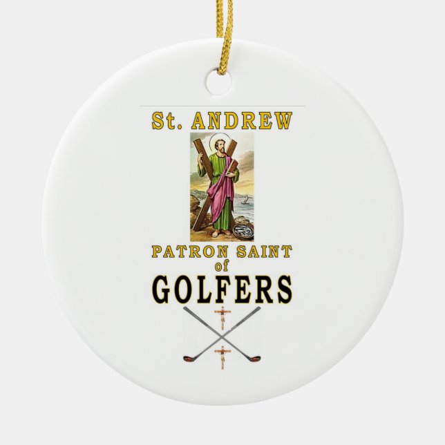 SAINT ANDREW GOLF CERAMIC TREE DECORATION (Front)