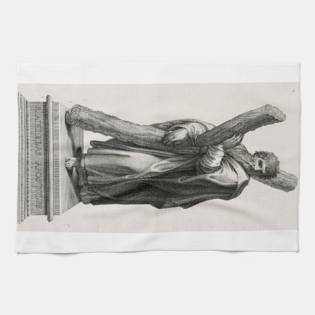 Saint Andrew the Apostle First‑Called Disciple Tea Towel (Horizontal)