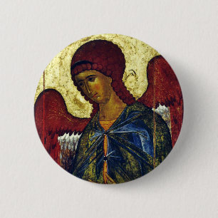 Saint Angel Gabriel Orthodox Icon 6 Cm Round Badge