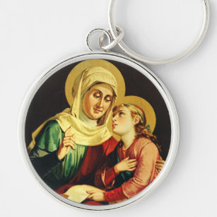 Saint Ann and Virgin Mary Key Ring