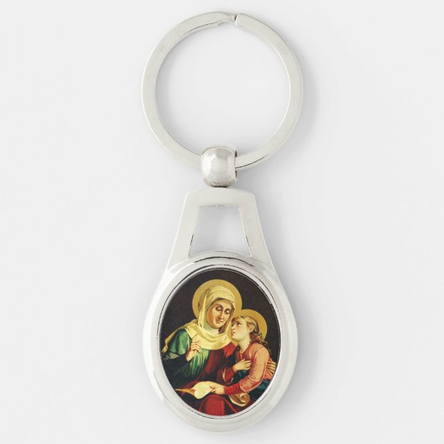 Saint Ann and Virgin Mary Key Ring (Front)