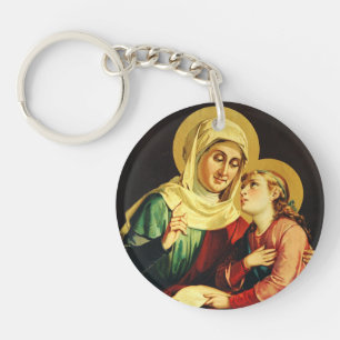 Saint Ann and Virgin Mary Key Ring