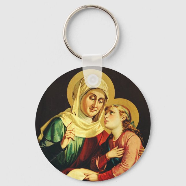 Saint Ann and Virgin Mary Key Ring (Front)