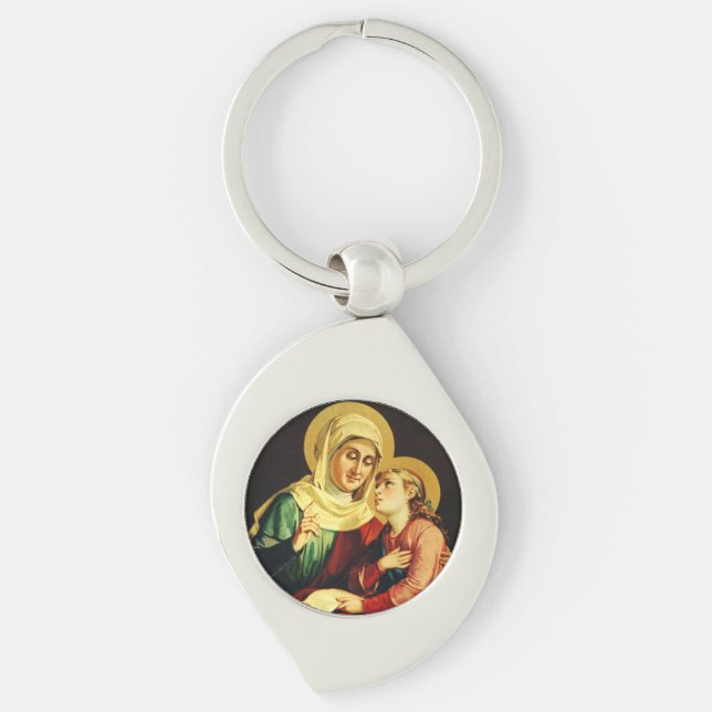 Saint Ann and Virgin Mary Key Ring (Front)