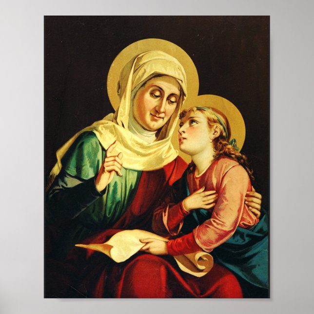 Saint Ann and Virgin Mary Poster (Front)