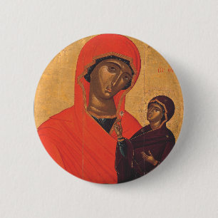 Saint Anne with the Virgin Mary 6 Cm Round Badge