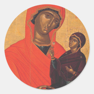 Saint Anne with the Virgin Mary Classic Round Sticker