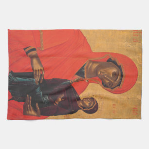 Saint Anne with the Virgin Mary Tea Towel