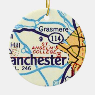 Saint Anselm College Map Ornament
