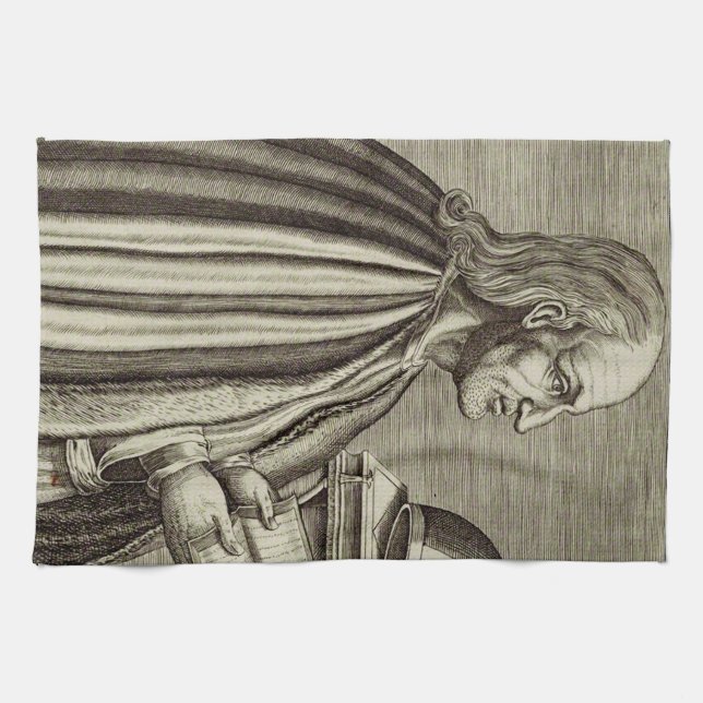 Saint Anselm of Canterbury Doctor of the Church Tea Towel (Horizontal)