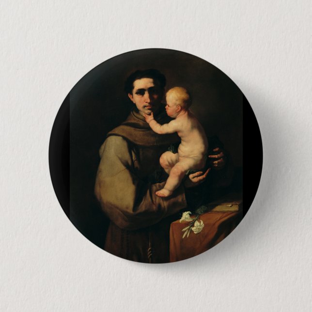Saint Anthony of Padua by Luca Giordano  6 Cm Round Badge (Front)