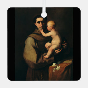 Saint Anthony of Padua by Luca Giordano  Metal Tree Decoration