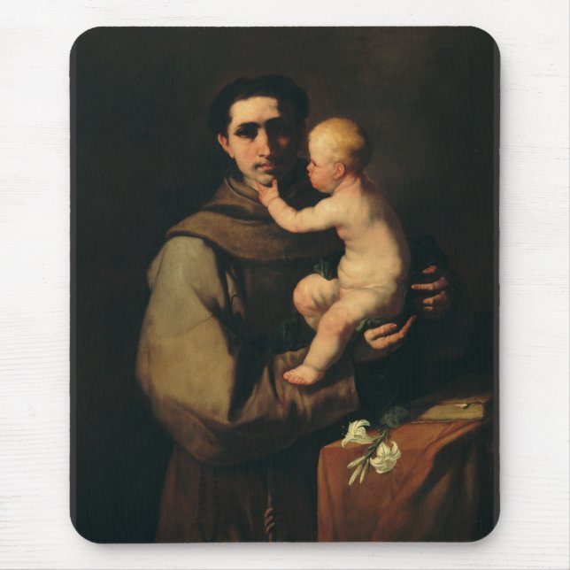 Saint Anthony of Padua by Luca Giordano  Mouse Pad (Front)