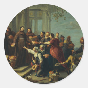 Saint Anthony of Padua by Willem van Herp Classic Round Sticker