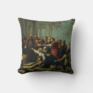 Saint Anthony of Padua by Willem van Herp Cushion