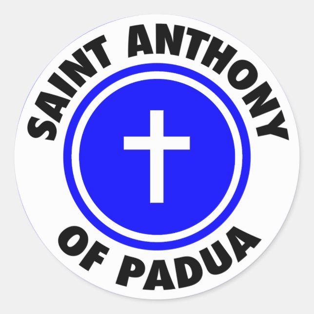Saint Anthony of Padua Classic Round Sticker (Front)