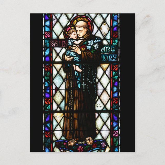Saint Anthony of Padua Holding a Child Postcard (Front)