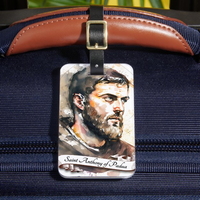 Saint Anthony of Padua Luggage Tag (Front Insitu 2)