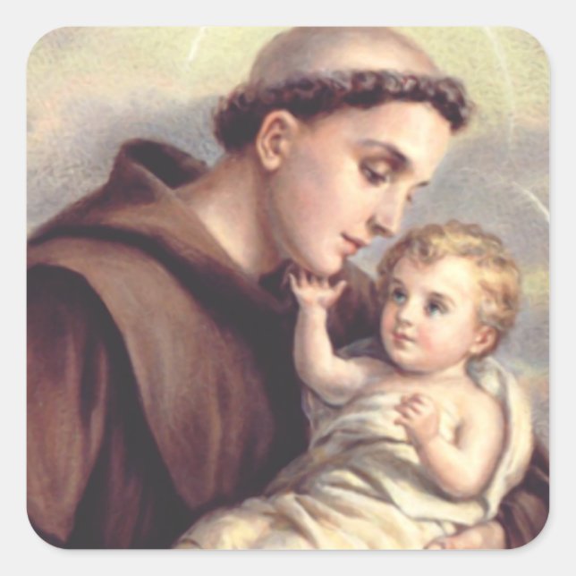 Saint Anthony of Padua Square Sticker (Front)