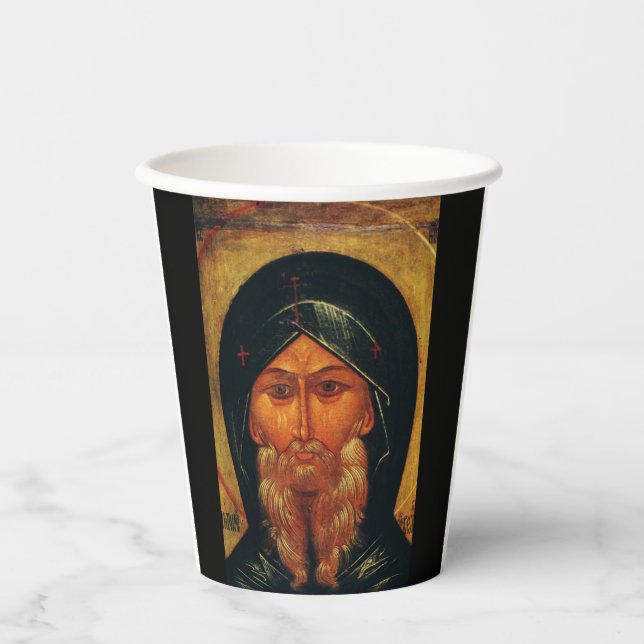 Saint Anthony of the Desert Paper Cups (Front)