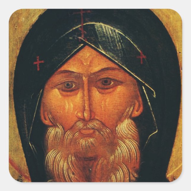 Saint Anthony of the Desert Square Sticker (Front)