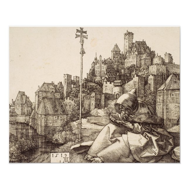 Saint Anthony Reading by Albrecht Durer Photo Print (Front)