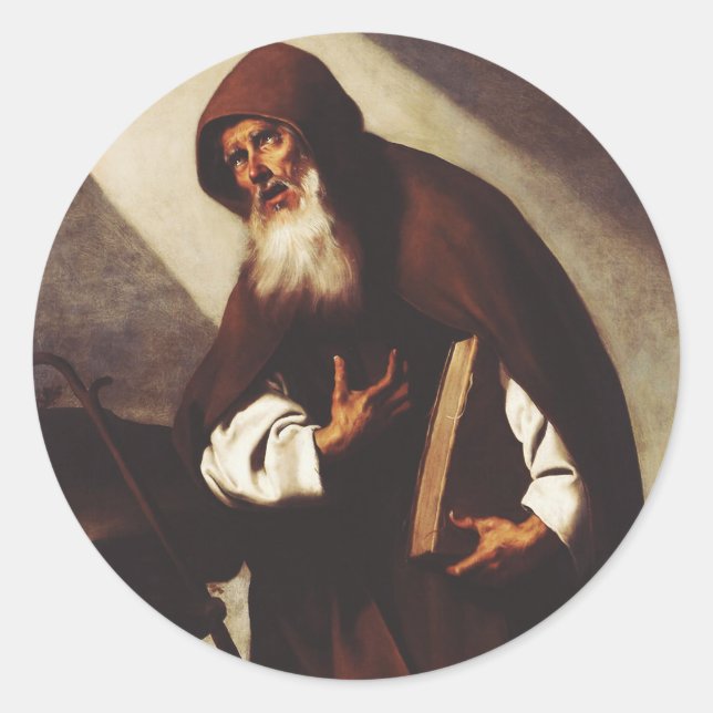 Saint Anthony the Abbot Classic Round Sticker (Front)