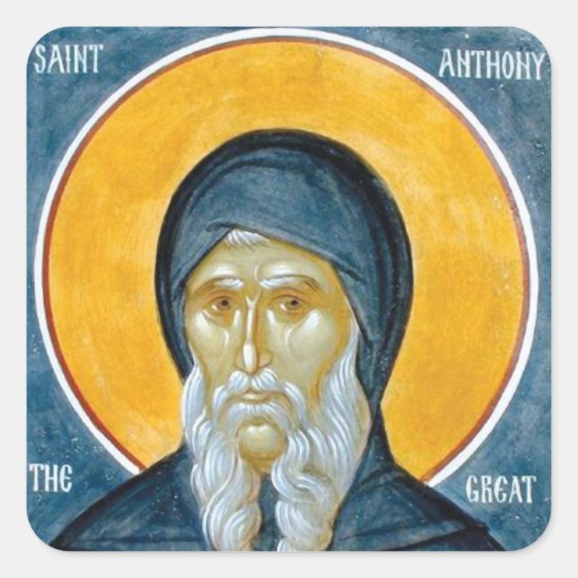 Saint Anthony the Great Square Sticker (Front)